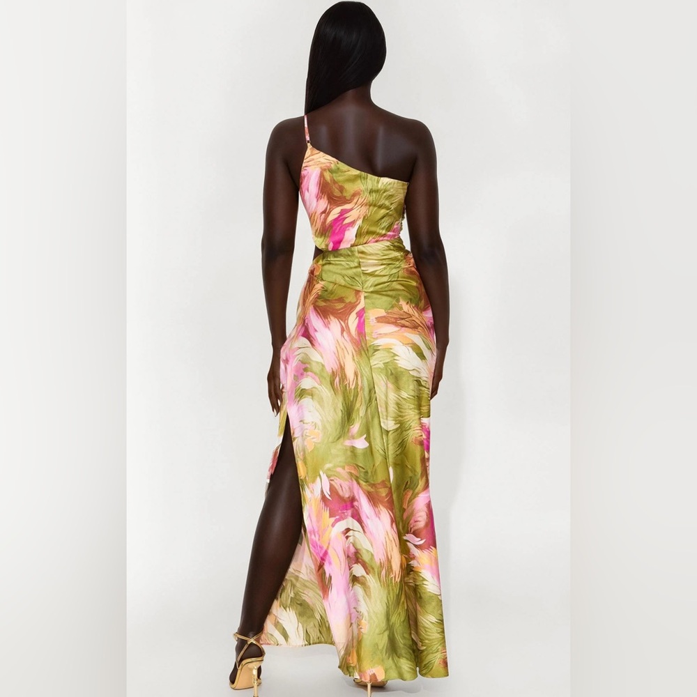 Floral Cut-Out Maxi Dress